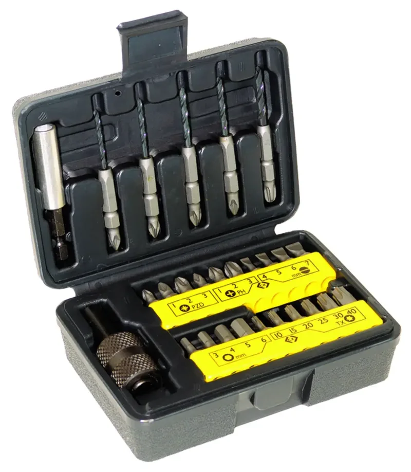 T4519 Bit-Set 27teilig Schlitz, Kreuzschlitz Phillips, Kreuzschlitz Pozidriv, Innen-Sechskant, Innen-Sechsrund von C.K – Produktbild