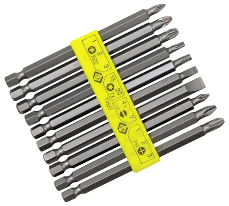 T4525 Bit-Set 10teilig Schlitz, Kreuzschlitz Phillips, Kreuzschlitz Pozidriv, Innen-Sechsrund de C.K – image du produit 2 sur 2