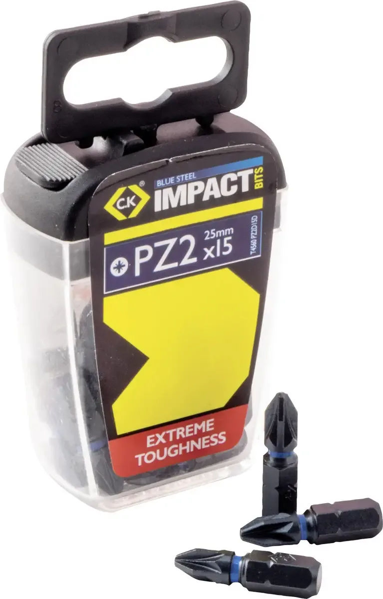 T4560 PZ2D15 Bit-Set 15teilig Kreuzschlitz Pozidriv Torsion Control Technologie by C.K – product image