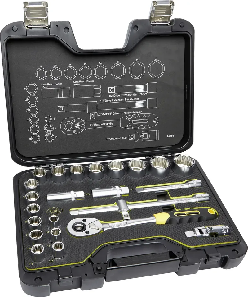 T4662 Steckschlüsselsatz metrisch 1/2 24teilig T4662 de C.K – image du produit 1 sur 2