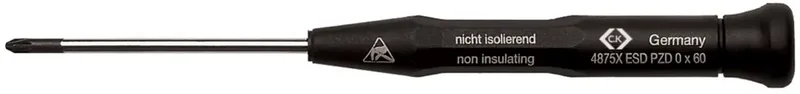 T4875X ESD 1 antistatique (ESD) Tournevis cruciforme PZ 1 Longueur de la lame: 80 mm DIN EN 61340-2 de C.K – image du produit