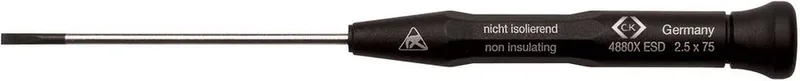 Xonic ESD Platte schroevendraaier Kopbreedte: 4 mm Koplengte: 150 mm DIN EN 61340-2 by C.K, Kleurloos – product image