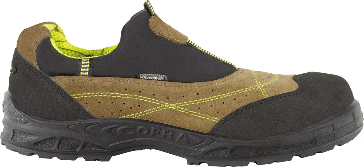 Miami mud S1PS FO SR instappers werkschoenen metaalvrij van Cofra, Bruin, 43 – productafbeelding