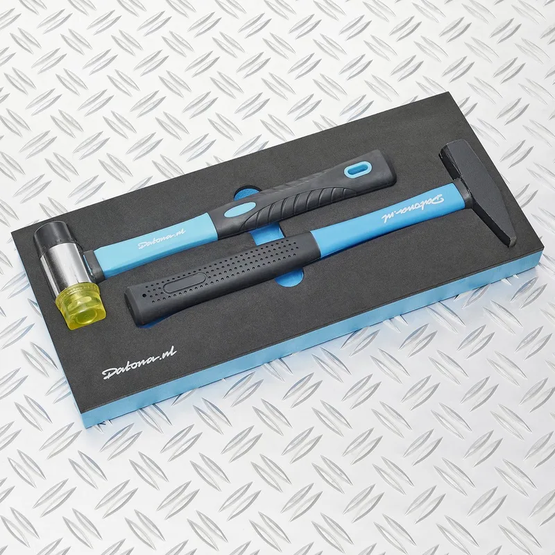 Datona® 2-delige hamerset in Pro softmodule - bankhamer + rubberen hamer van Datona – productafbeelding