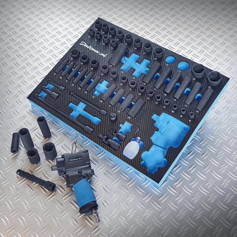 Datona® 61-delige slagmoersleutel 1/2 opname met doppen set by Datona, Blue – product image