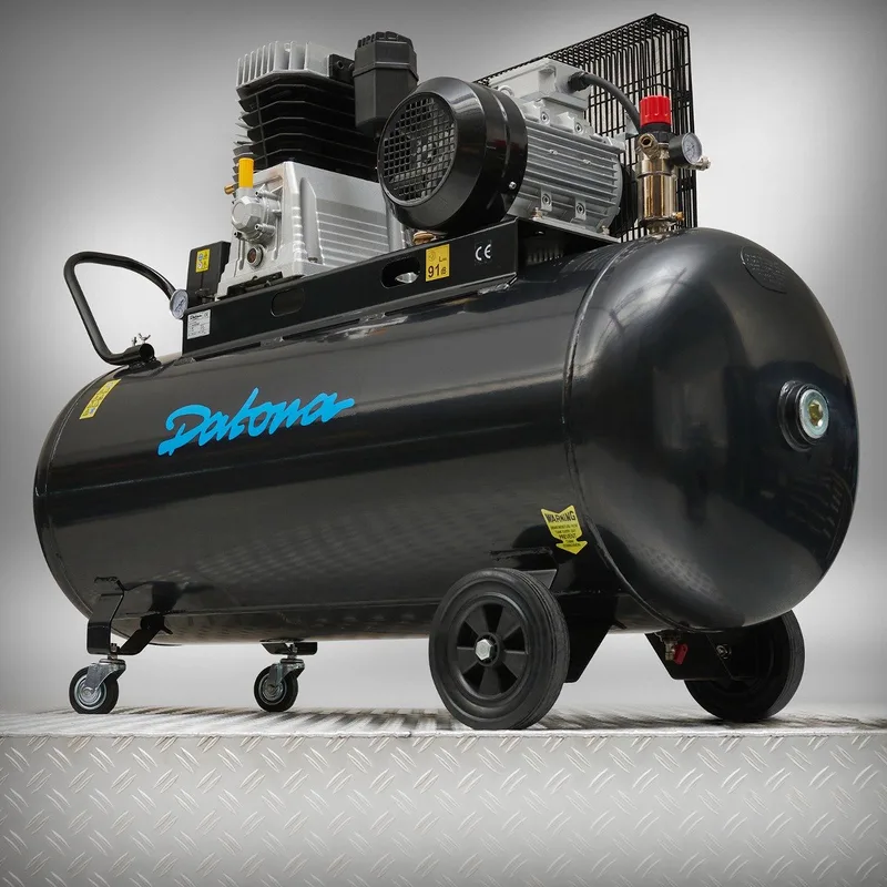 Garage compressor - 270L - 380V van Datona, Zwart – productafbeelding