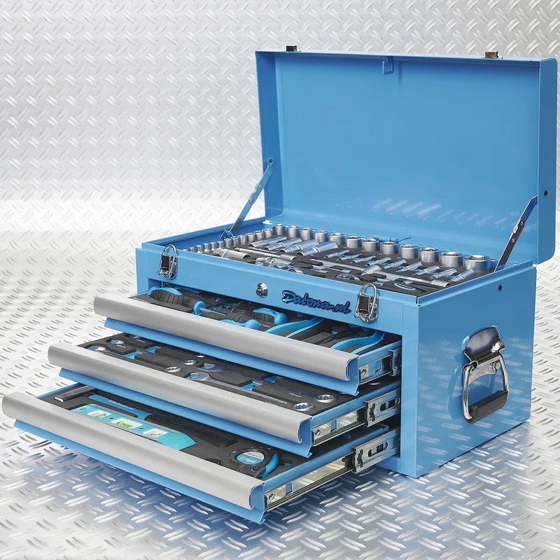 Gereedschapskist drie lades - 4 lades gevuld by Datona, Blue – product image