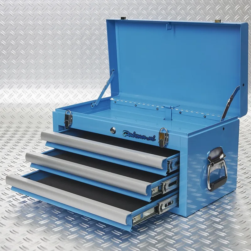 Gereedschapskist met drie lades by Datona, Blue – product image