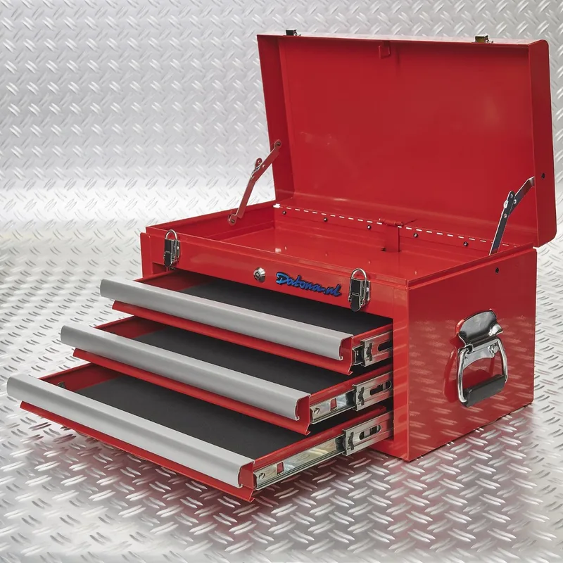 Gereedschapskist met drie lades by Datona, Red – product image