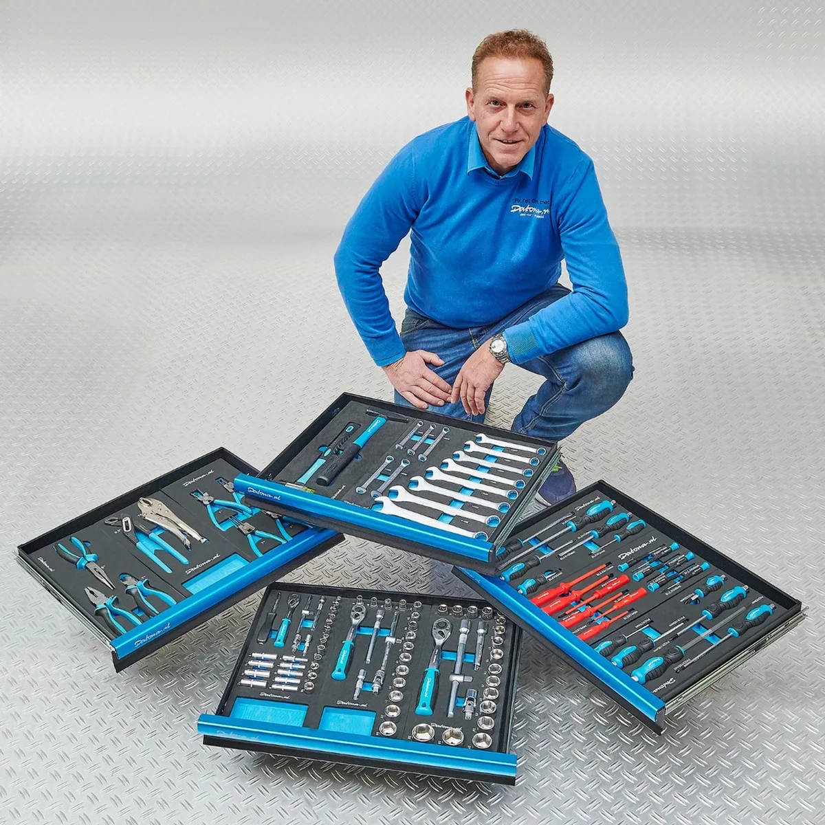 Gereedschapsset voor 4 lades - 117-delige set gereedschap in Pro softmodules de Datona – image du produit