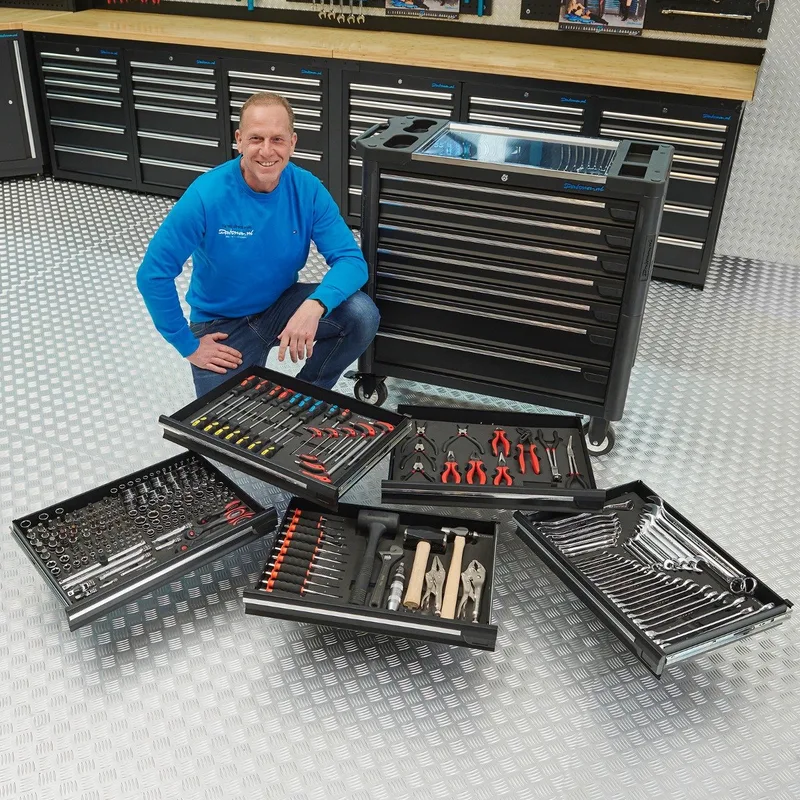 Gereedschapswagen XL + Mach V von Datona, Schwarz – Produktbild