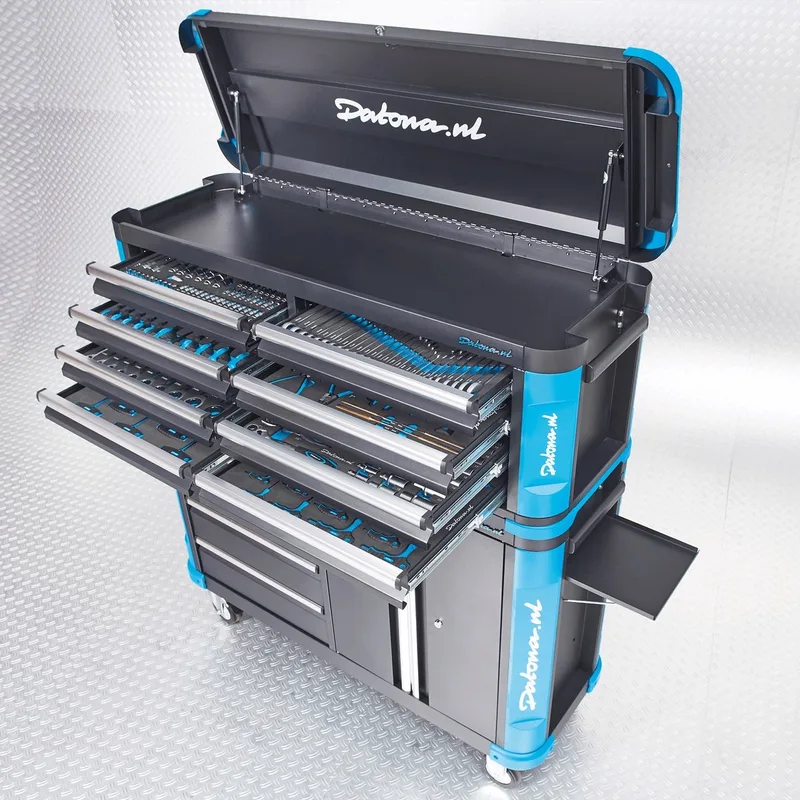 Gevulde gereedschapswagen met topkist XXL - Premium serie by Datona, Blue – product image