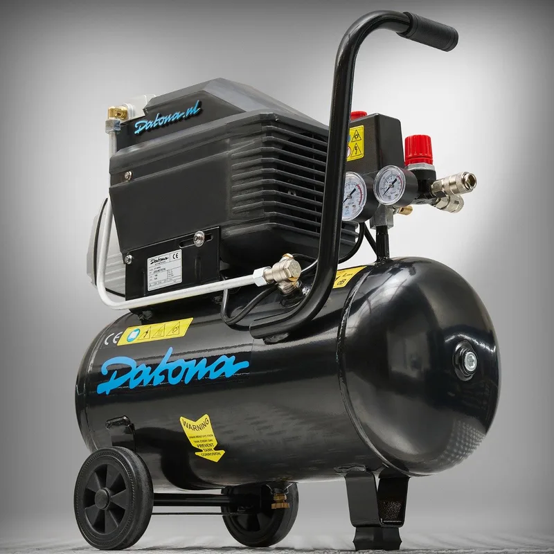 Hobby compressor - 24L - 230V van Datona, Zwart – productafbeelding