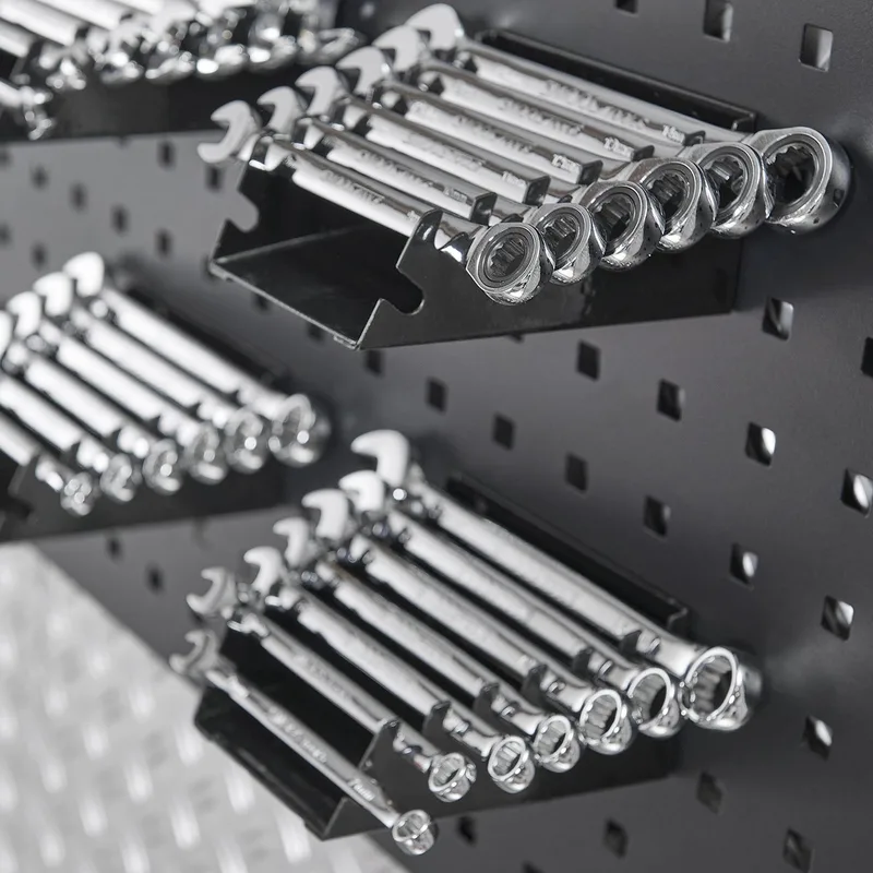 Steek- en ringsleutel houder passend op gatenbord - 4 stuks de Datona, Noir – image du produit
