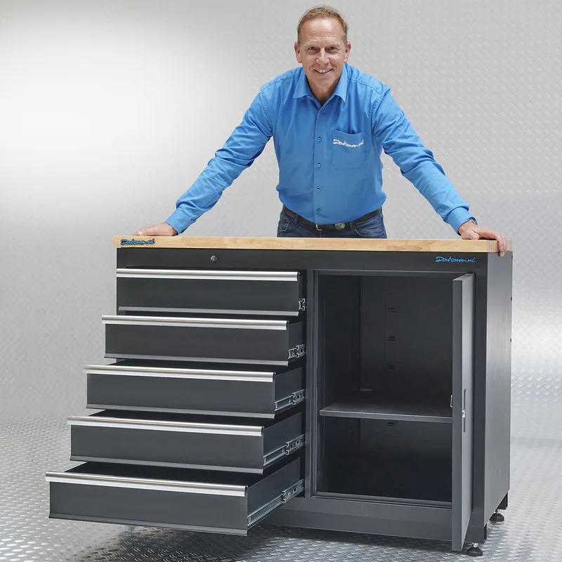 Werkbank met laden 120 cm - Zwart by Datona – product image