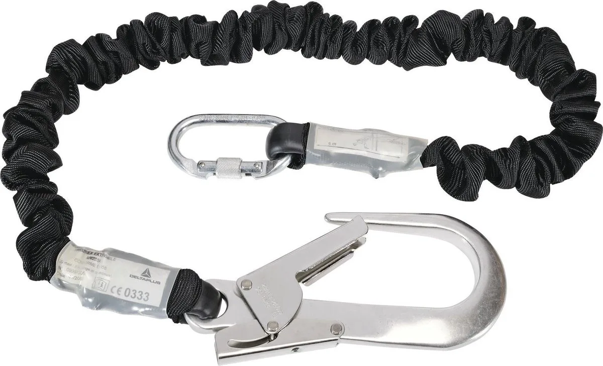 Elastische valbeveiligingssysteem Zwart - 1400-2000mm van Delta Plus – productafbeelding