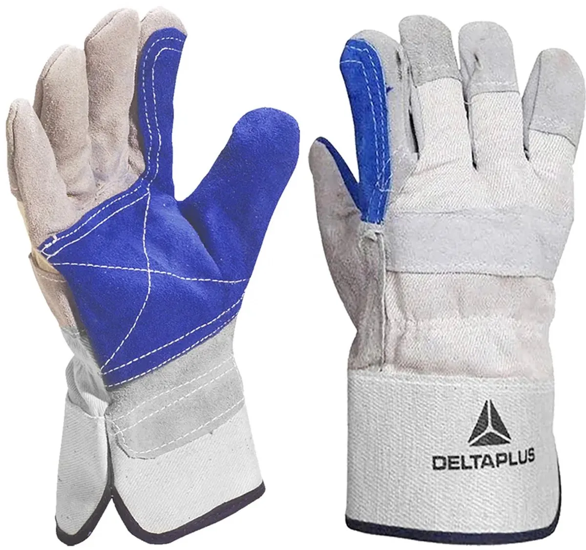 GSEC Handschoen Rundsplitleder Grijs - DS202RP de Delta Plus, Grijs-Blauw, 10 – image du produit
