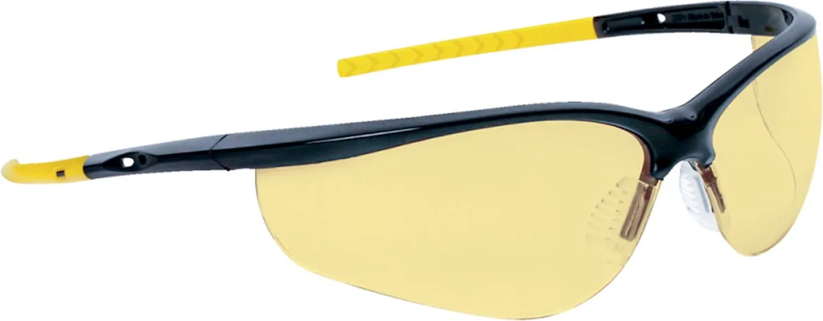 IRAYA veiligheidsbril — gele lenzen, polycarbonaat, anti‑wasem en krasbestendig, lichtgewicht 61 g de Delta Plus, Noir – image du produit
