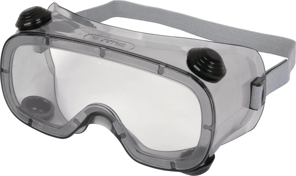 Masker/Overzetbril Ruiz1 — polycarbonaat, PVC montuur, EN166 van Delta Plus, Kleurloos – productafbeelding