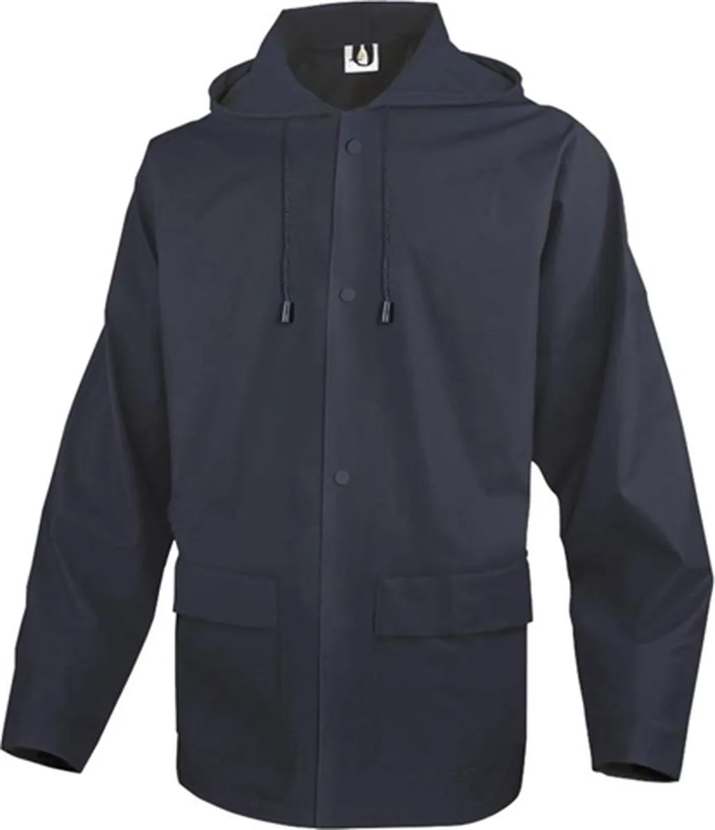 REGENJAS MET CAPUCHON 900VES BLAUW van Delta Plus, Blauw, XL – productafbeelding