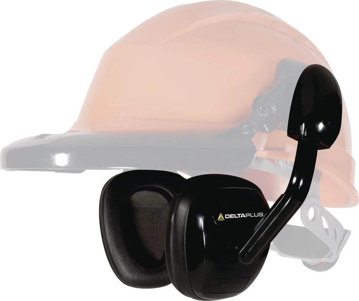 SUZUKA2 Gehoorkappen | SNR 24 dB | In hoogte regelbaar | Ultra flexibel ABS | Geschikt voor op de helm de Delta Plus, Noir – image du produit