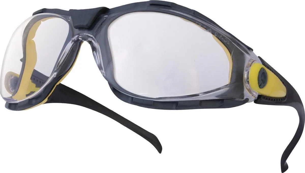 Veiligheidsbril Nylon Helder | Polycarbonaat Lenzen en Neusbrug | UV Bescherming en Comfort de Delta Plus, Transparent – image du produit