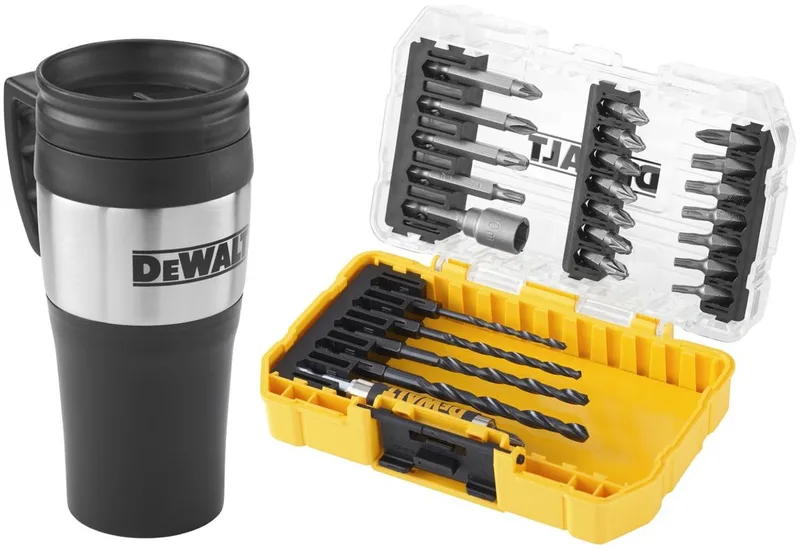 25-delig EXTREME™ Schroefbit- en borenset + koffiemok in TOUGH CASE - DT70707 van DEWALT – productafbeelding