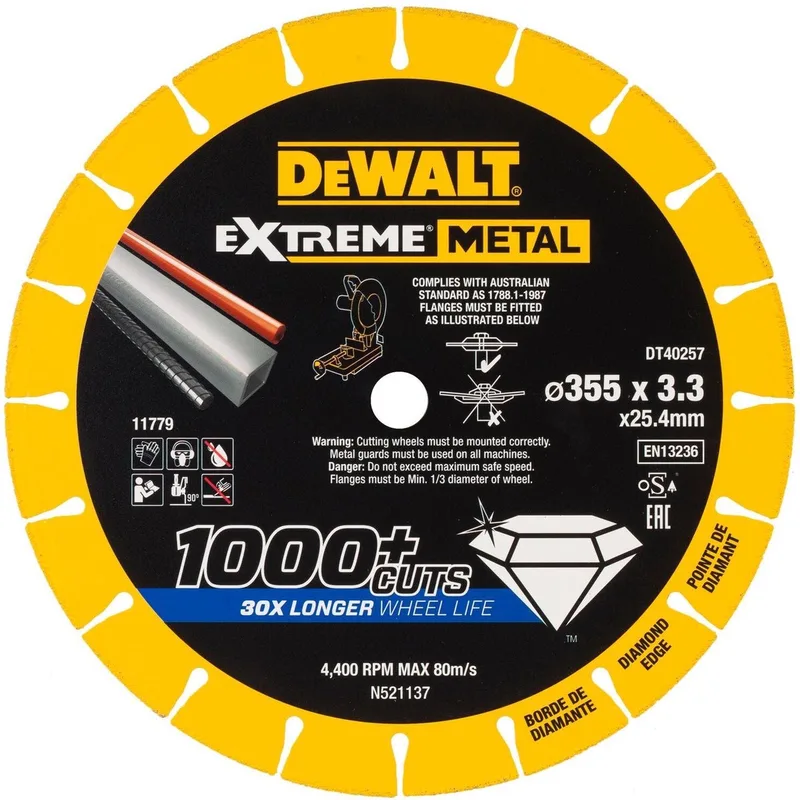 355mm EXTREME™ Metal Diamant Doorslijpschijf - DT40257 de DEWALT – image du produit