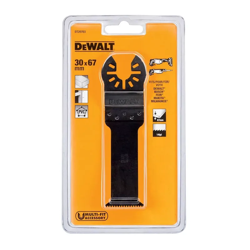 67x31mm Multitool Zaagblad HCS tbv Hard Hout (1 stuk) - DT20703 von DEWALT – Produktbild 6 von 6
