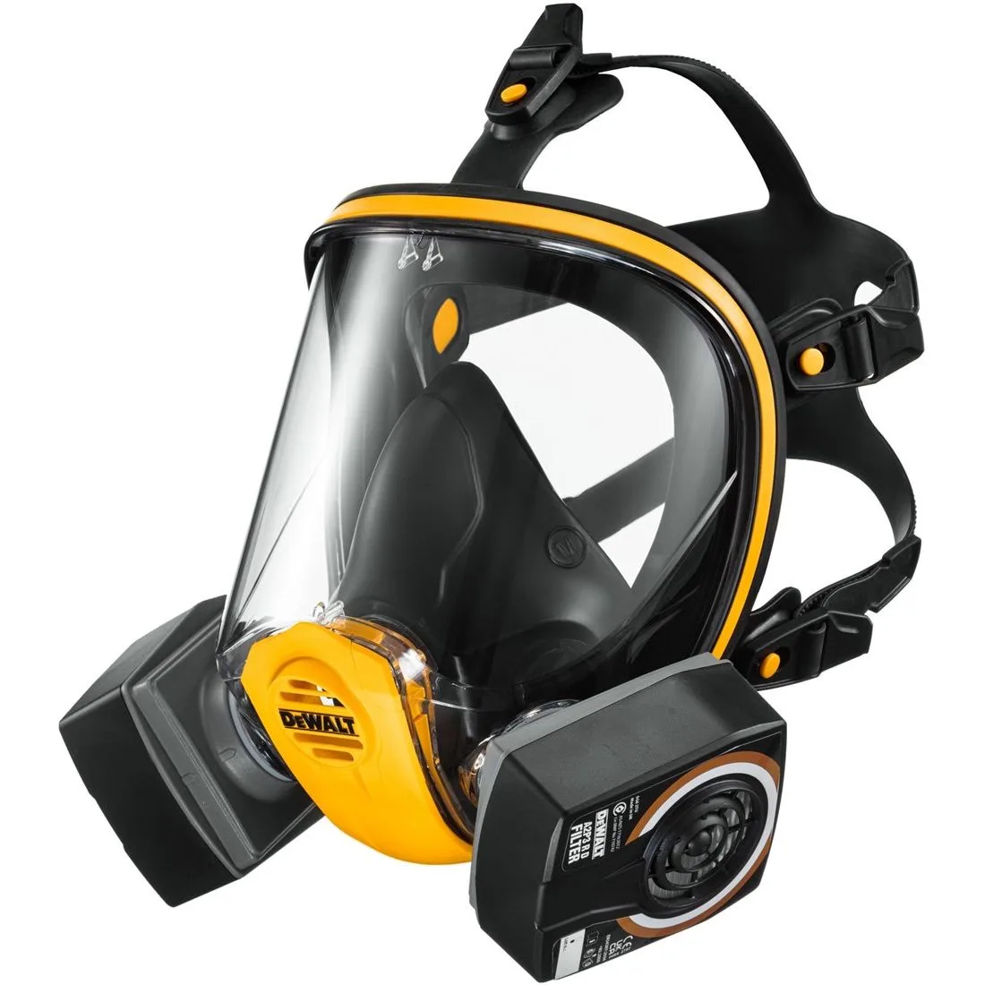 A2P3 Maat M Lichtgewicht volgelaatsmasker met filters van DEWALT – productafbeelding