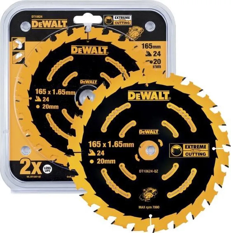 Accessoires DT10640-QZ Cirkelzaagblad 165 x 20 mm 40T ATB 5° de DEWALT – image du produit