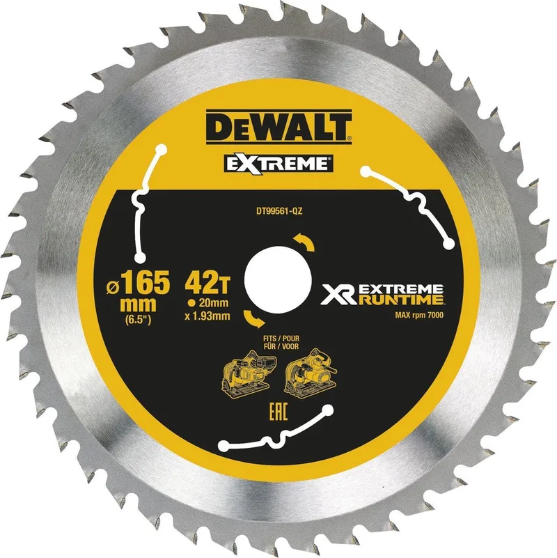 Black & Decker De walt cirkelzaagbladen 165mm 20mm 42t csb (Prijs per stuk) von DEWALT – Produktbild