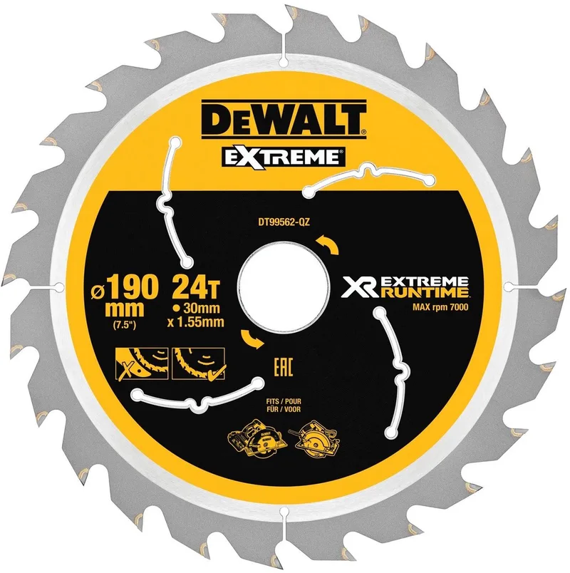BLACK+DECKER De walt cirkelzaagbladen 190mm 30mm 24t csb (Prijs per stuk) by DEWALT – product image