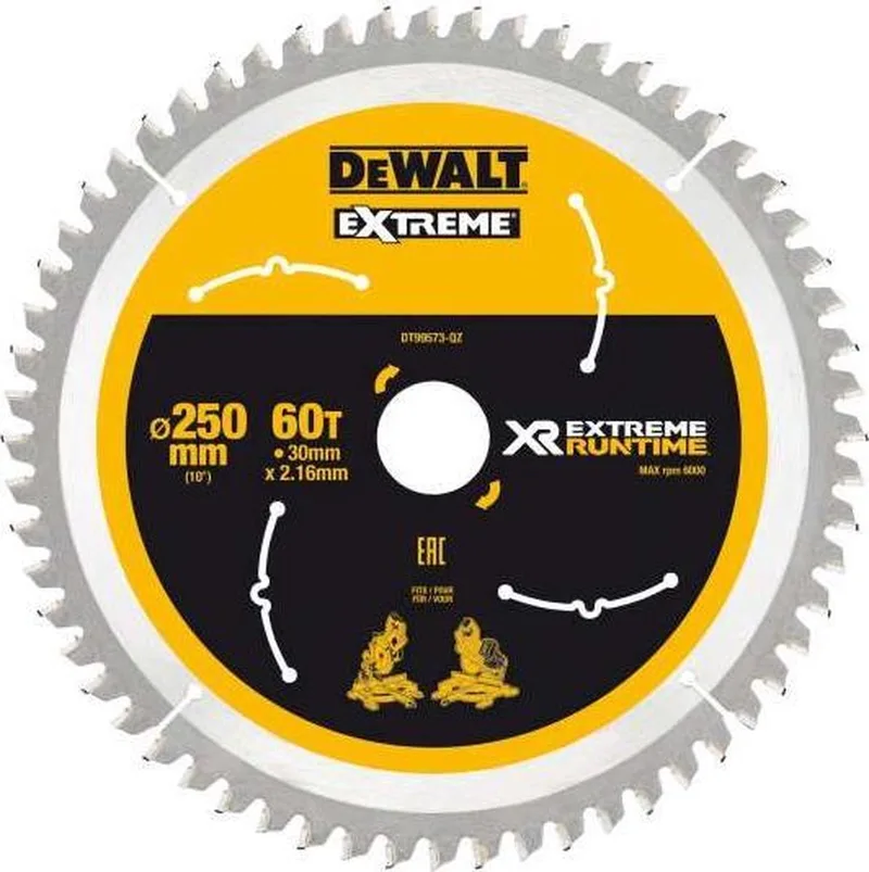 Black & Decker De walt cirkelzaagbladen 250mm 30mm 60t csb (Prijs per stuk) von DEWALT – Produktbild