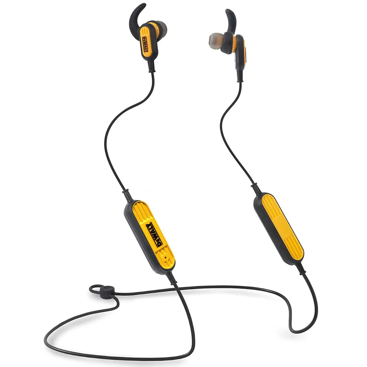 Bluetooth oordopjes met nekband van DEWALT – productafbeelding