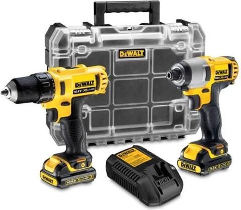 Combiset DCK211D2T-QW - Schroef-/Boormachine + Slagschroevendraaier - 2.0Ah - In TSTAK koffer van DEWALT – productafbeelding