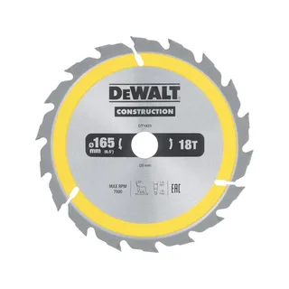 Construction - Cirkelzaagblad - 165mm - 18T - Voor Hout en Composieten by DEWALT – product image 2 of 3