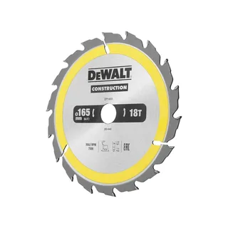 Construction - Cirkelzaagblad - 165mm - 18T - Voor Hout en Composieten by DEWALT – product image 3 of 3