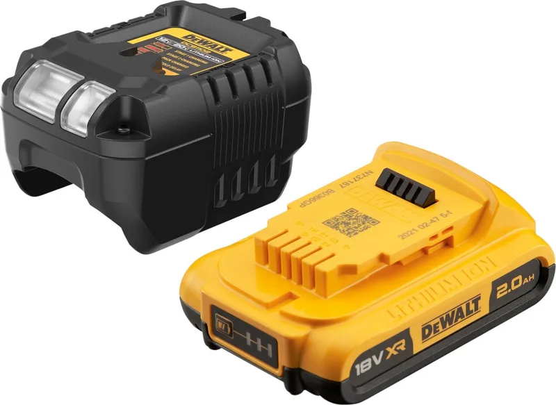 DCB 1102 D1 accu-starterset 18 V met 1x accu 2,0 Ah + DCB 1102 oplader by DEWALT – product image
