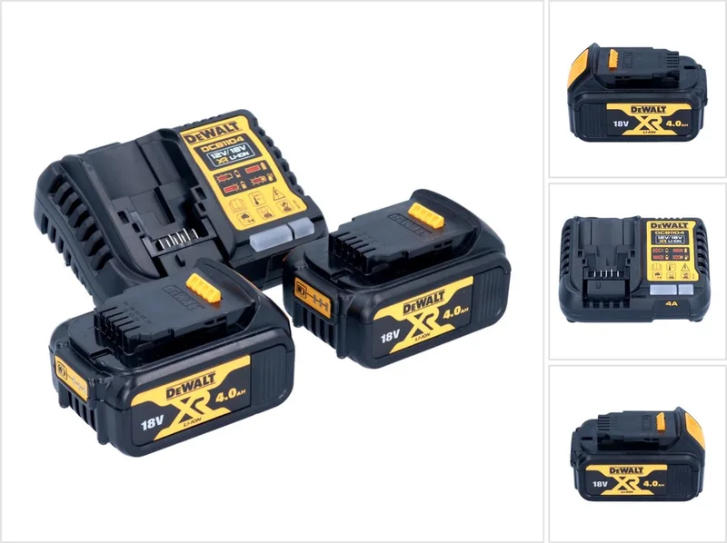 DCB 1104 M2 accu-starterset 12 V / 18 V 2x accu 4,0 Ah + DCB 1104 oplader by DEWALT – product image