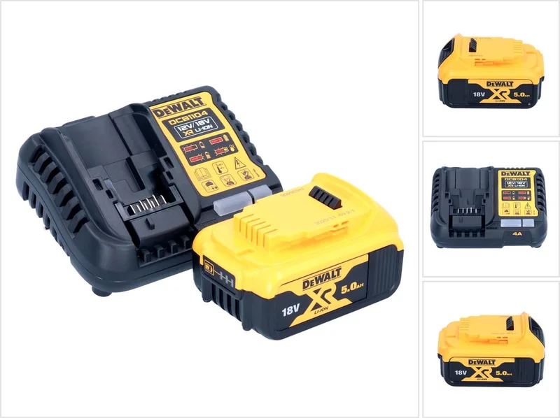 DCB 1104 P1 accu-starterset 12 V / 18 V 1x accu 5,0 Ah + DCB 1104 oplader de DEWALT – image du produit
