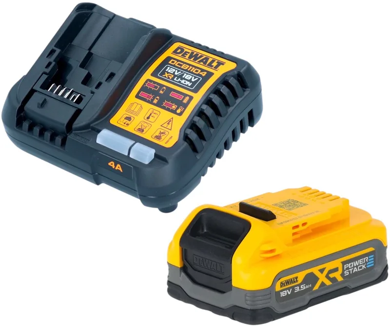 DCB 1104 S1 accu-starterset met snellader + 1x Powerstack-accu 18 V 3,5 Ah von DEWALT – Produktbild