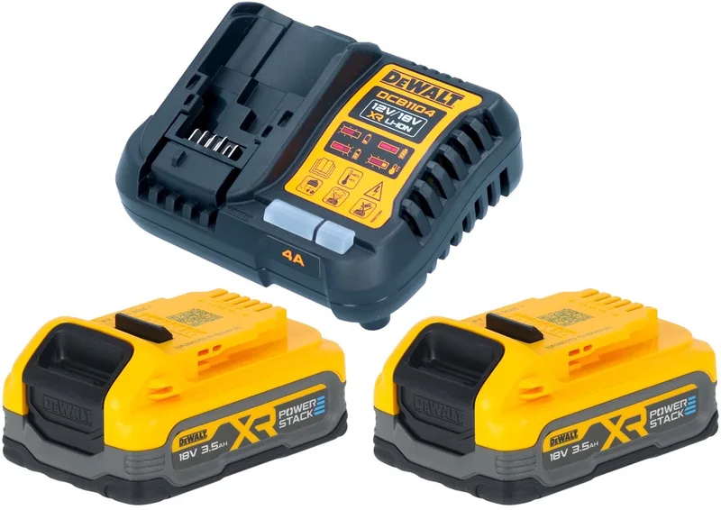 DCB 1104 S2 accu-starterset met snellader + 2x Powerstack-accu 18 V 3,5 Ah de DEWALT – image du produit