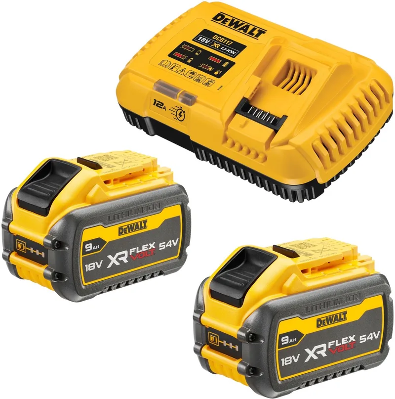 DCB 117 X2 accu-starterset 18 V-lader 12 A + 2x DCB 547 accu 9,0 Ah by DEWALT – product image