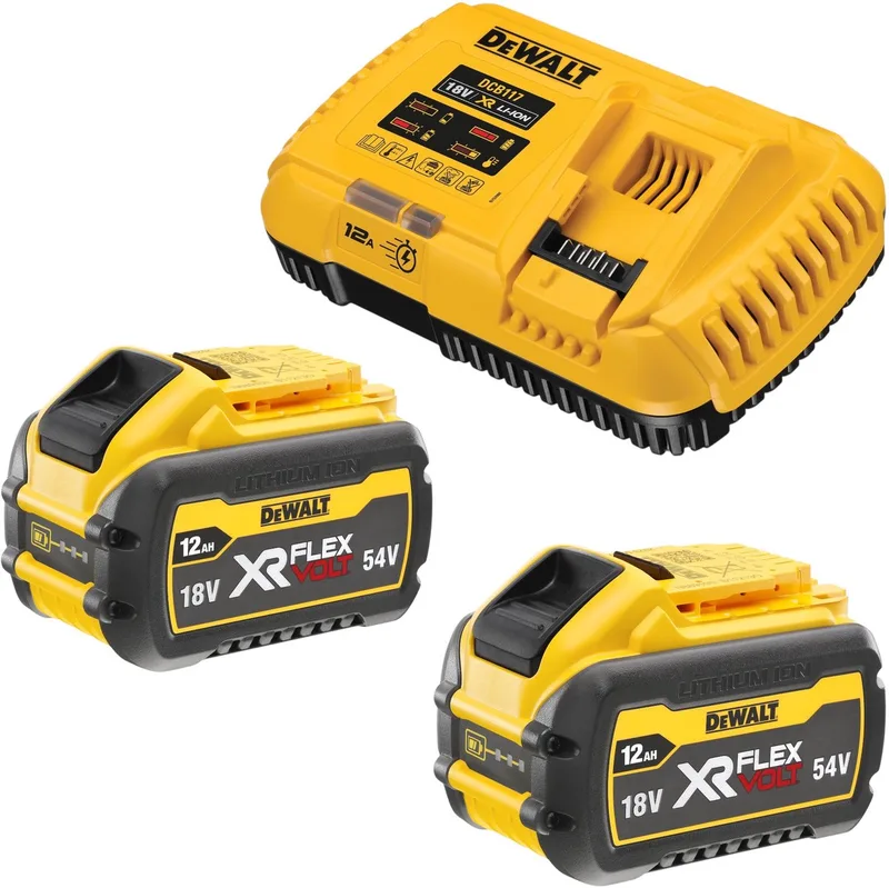 DCB 117 Y2 accu-starterset 18 V oplader 12 A + 2x DCB 548 accu 12,0 Ah von DEWALT – Produktbild