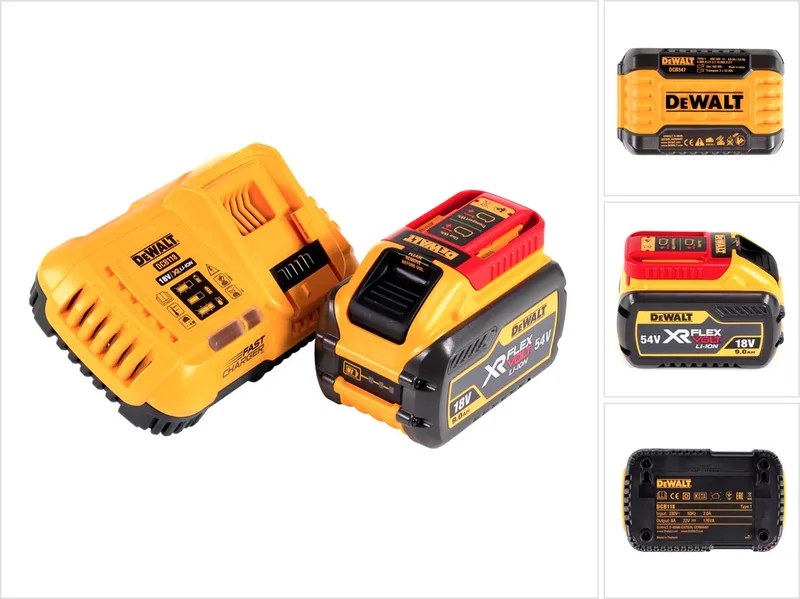 DCB 118 X1 FlexVolt 54 V / 18 V starterset + 1x accu 9,0 Ah by DEWALT – product image