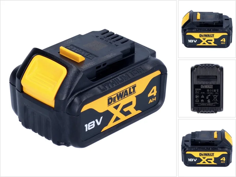 DCB 182 accupack 18 V 4,0 Ah / 4000 mAh XR Li-Ion accu - met laadindicator von DEWALT – Produktbild
