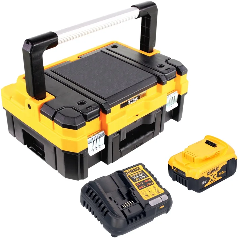 DCB 184 accupack 18 V 5,0 Ah / 5000 mAh XR Li-Ion accu - met laadindicator von DEWALT – Produktbild