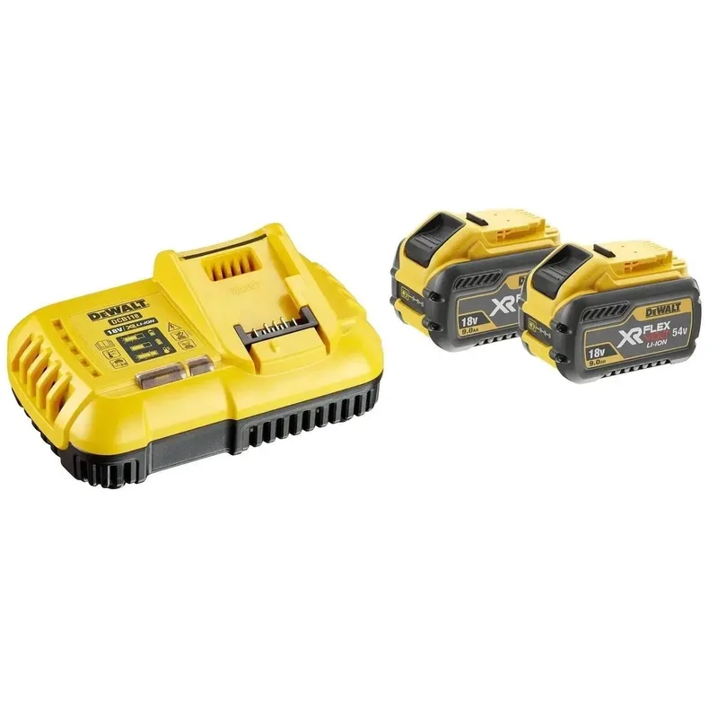 DCB118X2 Starterset 2x DCB547 Accu 9.0Ah 54V XR FlexVolt + Snellader DCB118 by DEWALT – product image