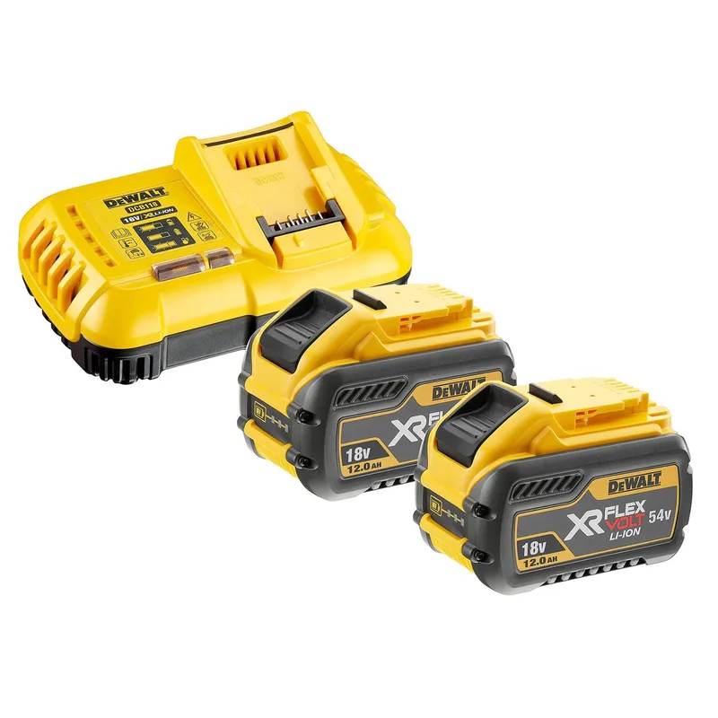 DCB118Y2 Starterset 2x DCB548 Accu 12.0Ah 54V XR FlexVolt + Snellader DCB118 by DEWALT – product image